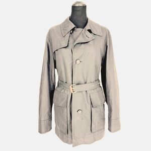 Men's HUGO BOSS Beige Vintage Baumwolle Cotton Carabas Trench Coat Size 46 XL